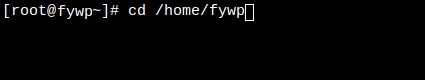 cd command to user directory IE: (cd /home/fywp)