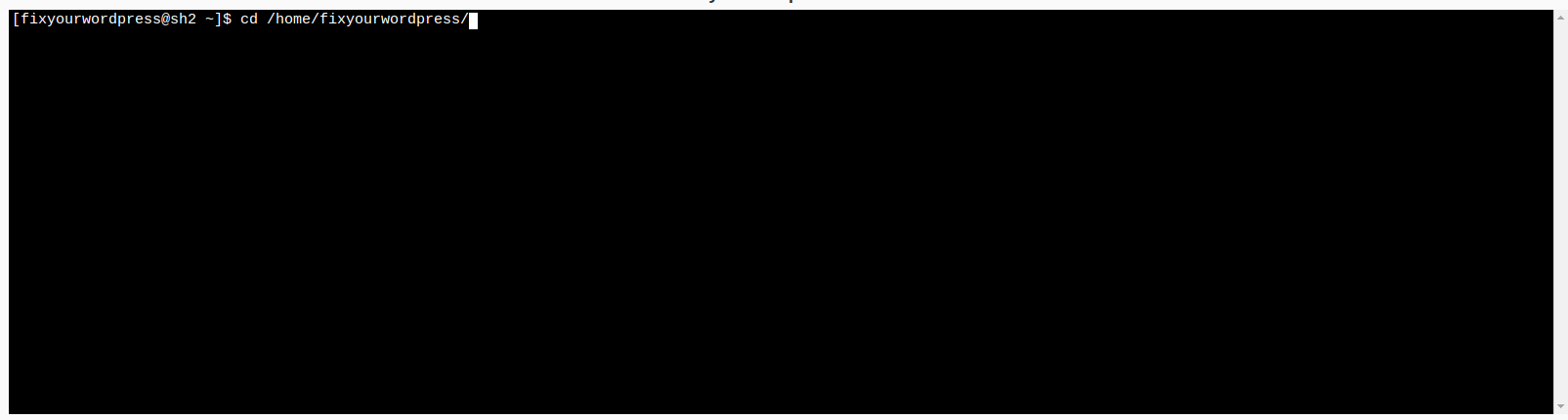 Navigate to home directory